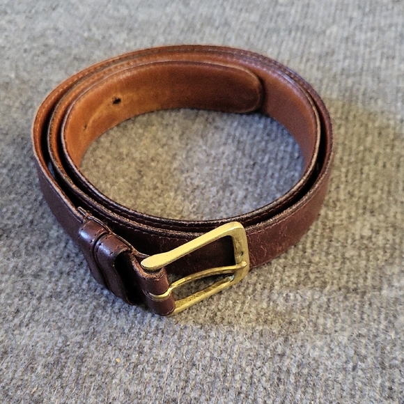 Brown Coach Leather Men's Belt - Picture 1 of 5